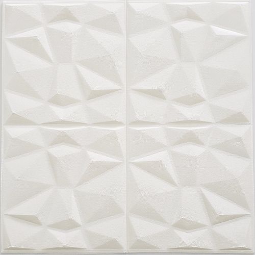 Placa Painel 3D de Espuma Autoadesivo para Revestimento 70 x 70 cm - Modelo: Diamante