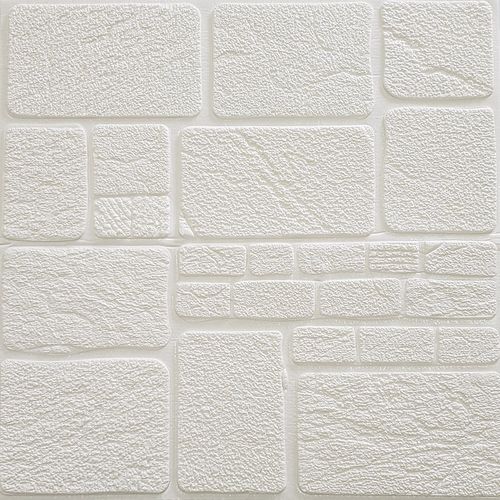 Placa Painel 3D de Espuma Autoadesivo para Revestimento 70 x 70 cm - Modelo: Pedra