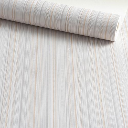 Papel de Parede Decoratto Listras Tons de Bege - Medidas: 10 metros x 53 cm