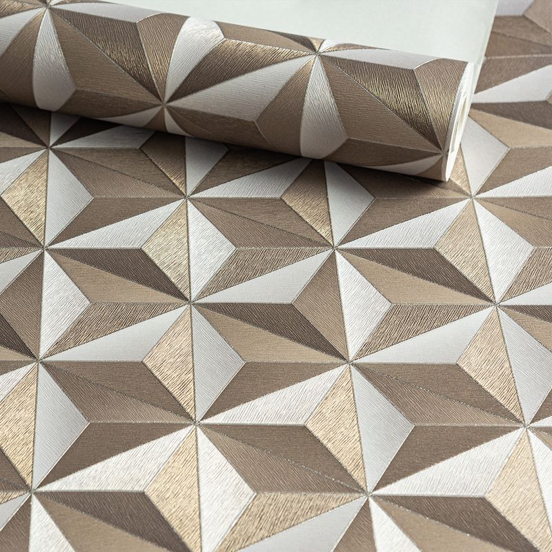 Rolo-de-Papel-de-Parede-3D-Bronze-Geometrico-Decoratto