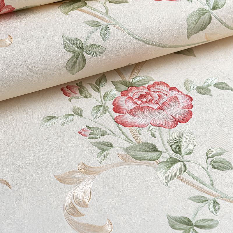 Rolo-do-Papel-de-Parede-com-Flores-Vermelhas-Decoratto