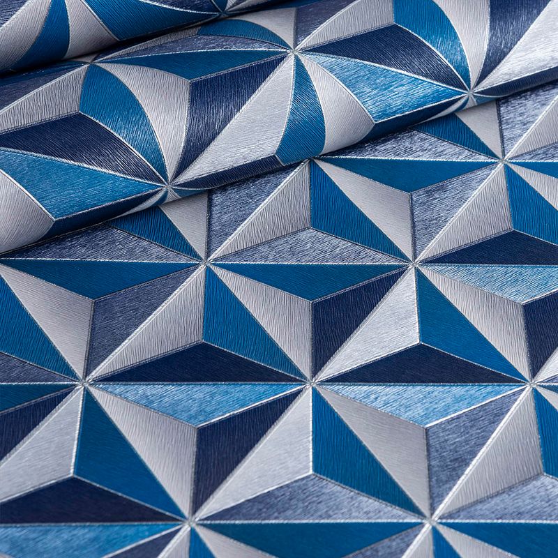 Papel-de-parede-geometrico-tridimensional-azul