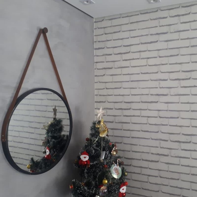 Papel-de-Parede-de-Tijolos-Rustico-Decoratto-em-sala-de-estar-com-espelho