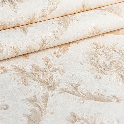 Papel de Parede Decoratto Arabesco Bege - Medidas: 10 metros x 53 cm
