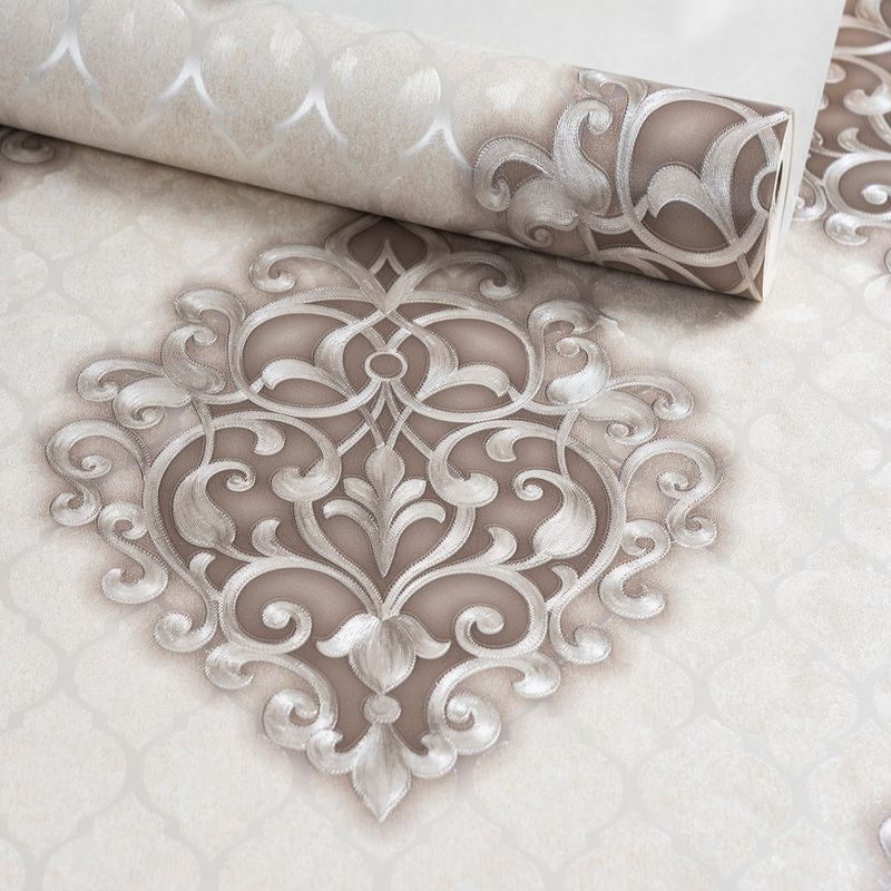Papel-de-Parede-Bege-e-Marrom-NeoArabesco-Decoratto