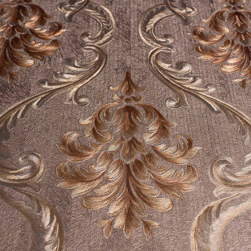 Papel-de-Parede-Marrom-Arabesco-Decoratto