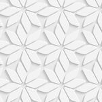 Papel de Parede Adesivo 3D Cinza e Branco Flores