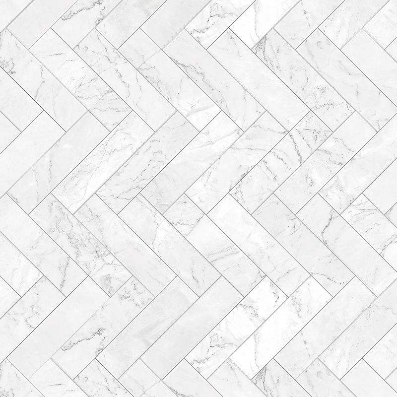 estampa de Papel de Parede Adesivo Azulejo Mármore Branco e Cinza