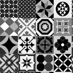 Papel de Parede Adesivo Azulejo Preto e Branco