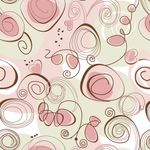 Papel de Parede Adesivo Casual Verde e Rosa Abstrato Corações