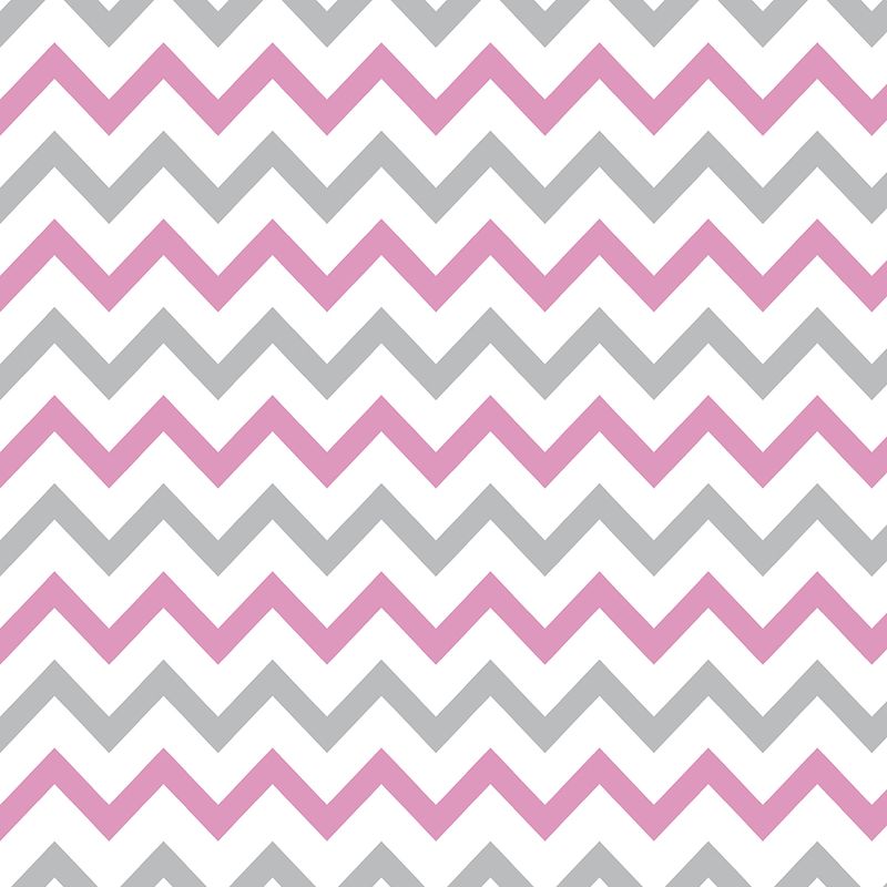 Papel de Parede Adesivo Chevron Rosa e Cinza