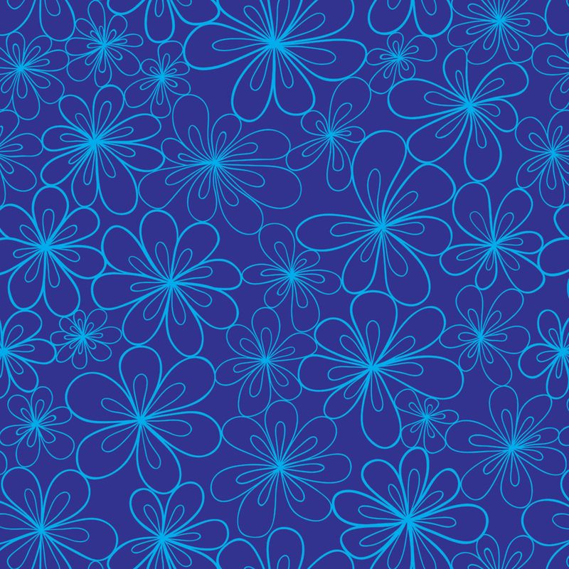 Papel de parede adesivo floral azul