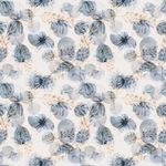 Papel de Parede Adesivo Floral Bege e Azul