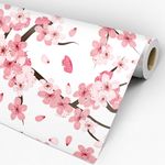 Rolo Papel de Parede Adesivo Floral Flor de Cerejeira