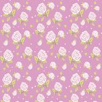 Papel de Parede Adesivo Floral Rosa e Branco