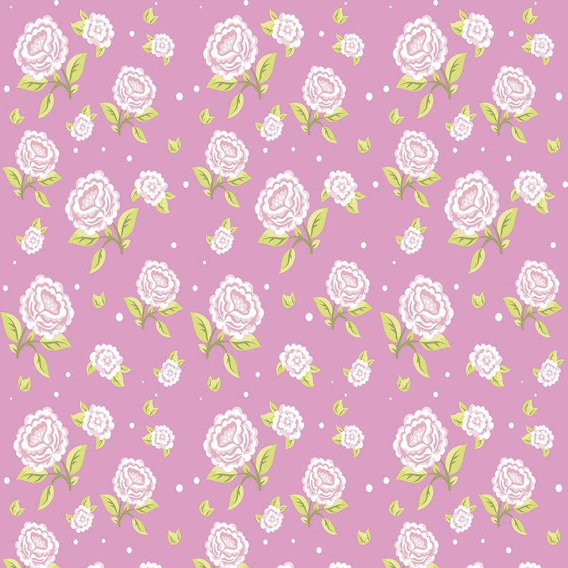 Papel de Parede Adesivo Floral Rosa e Branco