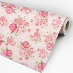 Papel de Parede Adesivo Floral Rosas Cor-de-rosa