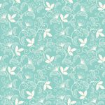 Papel de Parede Adesivo Floral Verde Água e Branco