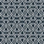 Imagem aproximada de papel de parede adesivo geométrico curvas infinitas azul