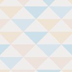 Estampa de Papel de Parede Adesivo Geométrico Triângulos Azul Amarelo e Rosa