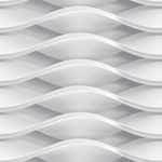 Estampa de papel de parede geometrico ondas 3d cinza