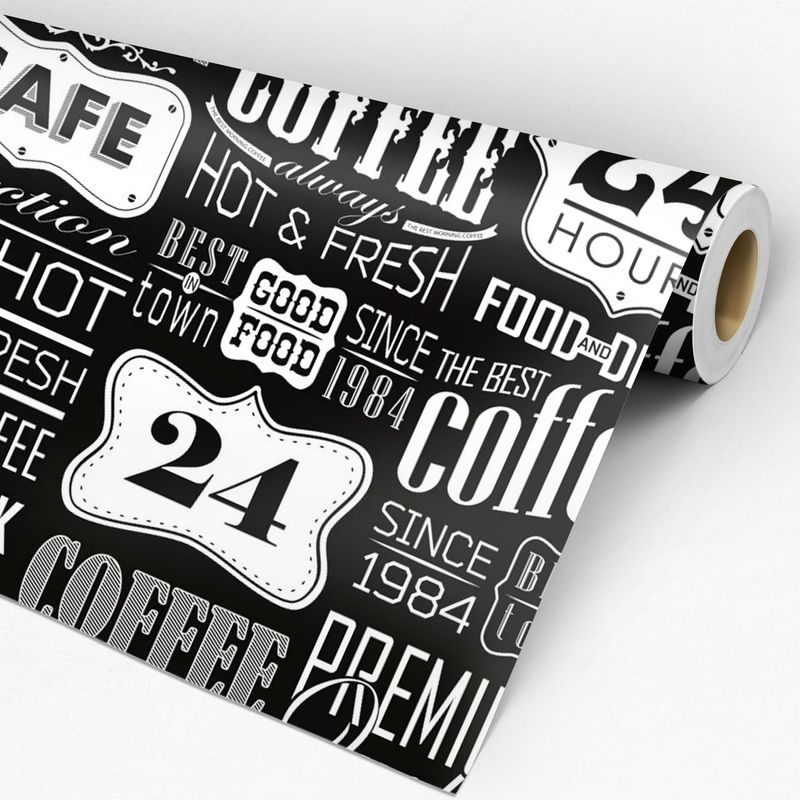 Papel de Parede Adesivo Gourmet Cafeteria Good Food Coffe Café