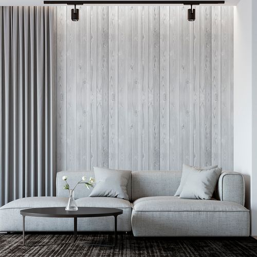 Papel de Parede Adesivo Madeira Cinza - Medidas: 48 x 300 cm