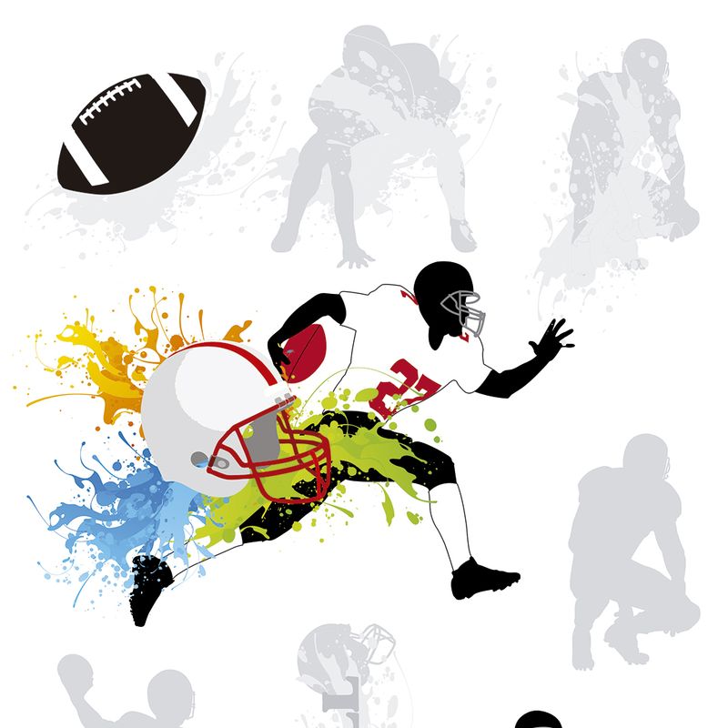 Papel de Parede Adesivo Teen Futebol Americano