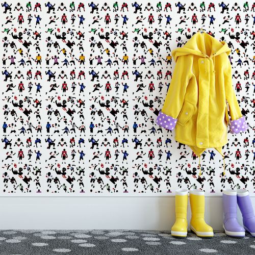 Papel de Parede Adesivo Teens Jogadores de Futebol Americano - Medidas: 48 x 300 cm