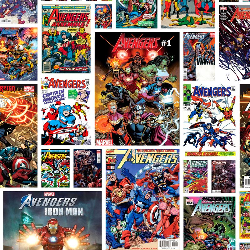 Papel de Parede Adesivo Teens Geek Quadrinhos HQ Marvel Avengers Vingadores