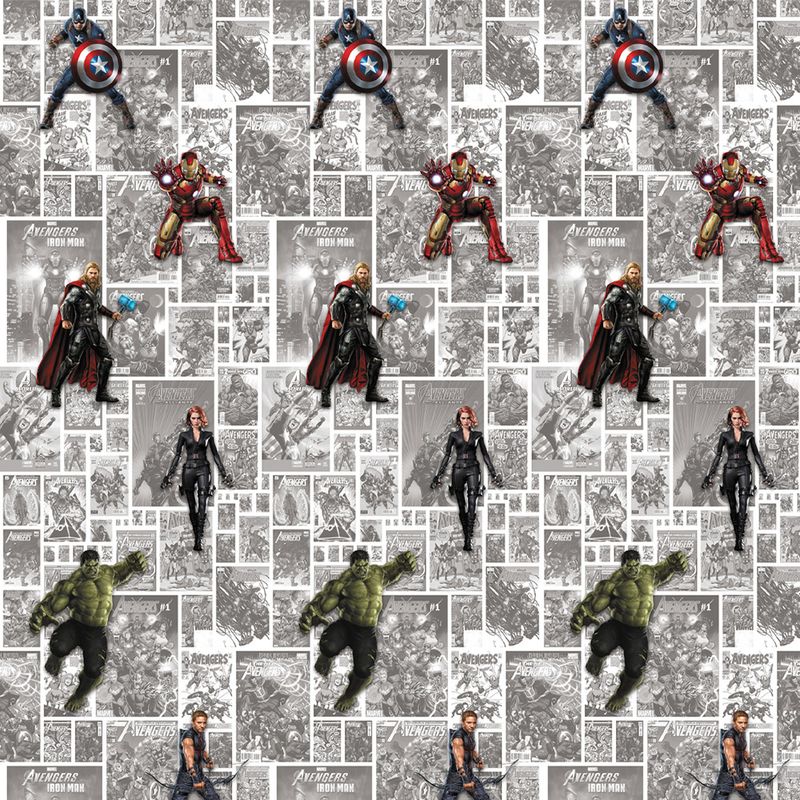 Papel de Parede Adesivo Vingadores Avengers herois da marvel