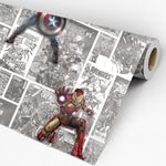 rolo de Papel de Parede Adesivo Vingadores Avengers herois da marvel