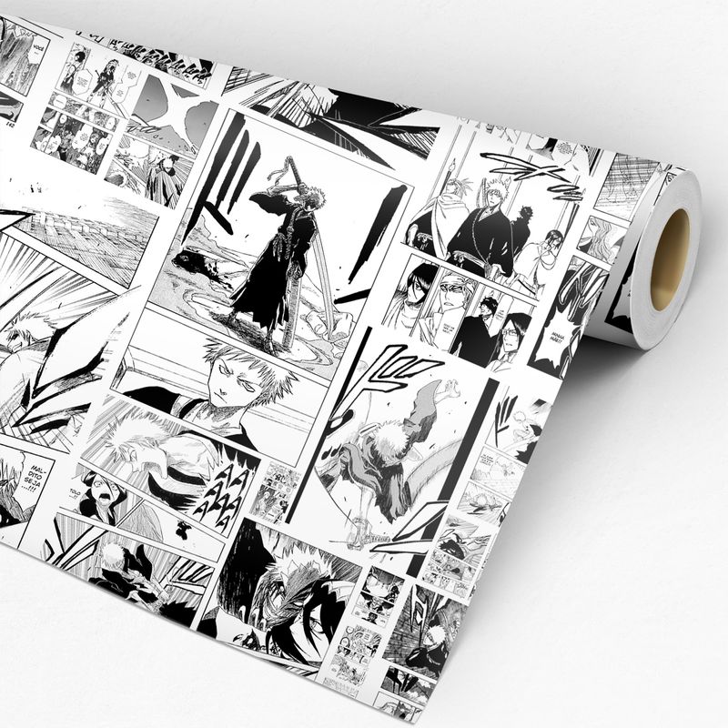 Papel de Parede Adesivo Teens Mangá Quadrinho HQ Bleach