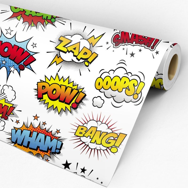 Rolo de Papel de Parede Adesivo Teens Speech Comic Pop Art