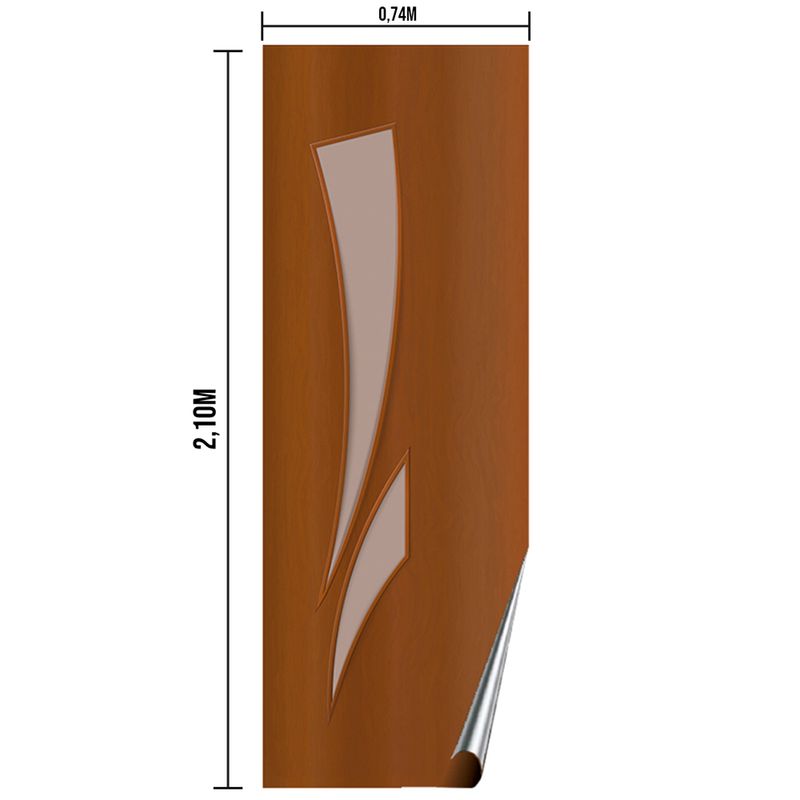 Adesivo Para Porta Madeira Marrom