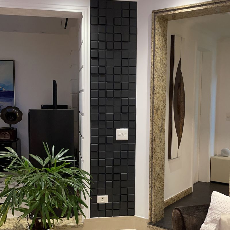 Placa-3D-Adesiva-Pixel-Preta-em-sala-de-estar