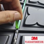 Placa 3D Adesiva Veneto Preta 50 x 50