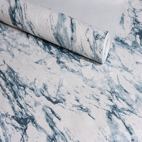 Papel de Parede Audacity Mármore Oceano - Medidas: 10 metros x 53 cm