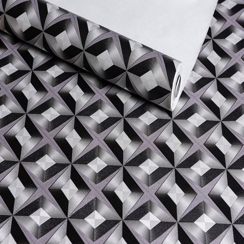 Papel de Parede Audacity Losango Escuro - Medidas: 10 metros x 53 cm