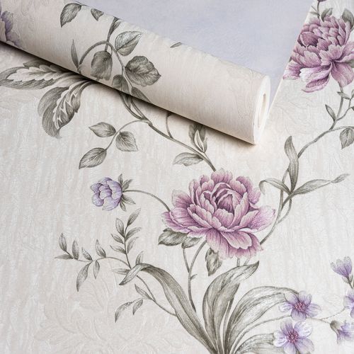 Papel de Parede Audacity Primavera Lilás - Medidas: 10 metros x 53 cm