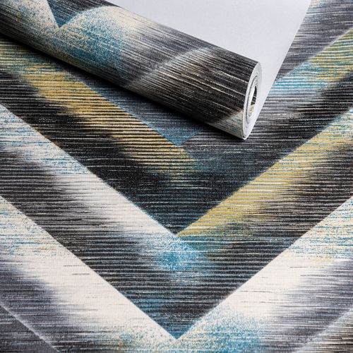 Papel de Parede Audacity Chevron Colors - Medidas: 10 metros x 53 cm