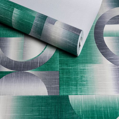 Papel de Parede Audacity Esmeralda - Medidas: 10 metros x 53 cm