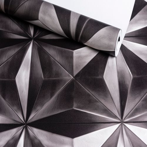 Papel de Parede Audacity Diamante Preto - Medidas: 10 metros x 53 cm