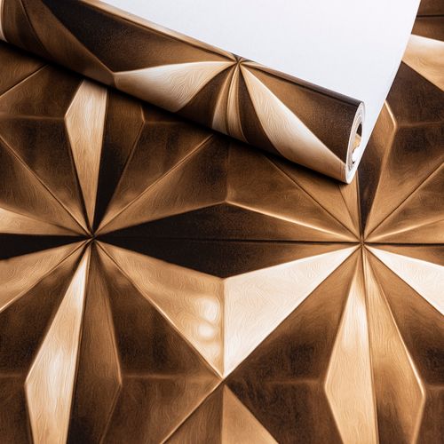 Papel de Parede Audacity Diamante Dourado - Medidas: 10 metros x 53 cm