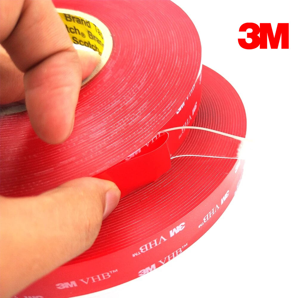 Fita Adesiva Dupla Face 3M VHB Fixa Forte Transparente de 5 mm com 33 metros