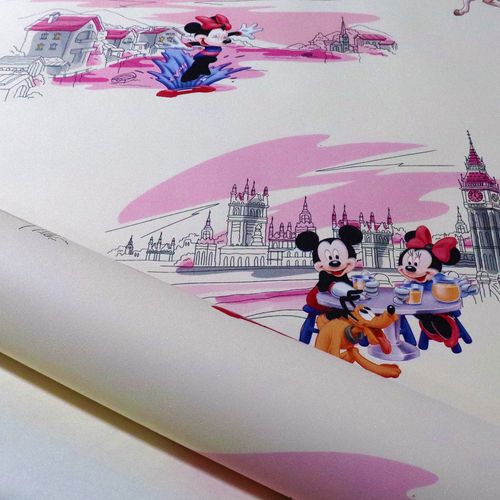 Papel de Parede Infantil Mickey Minnie Pluto