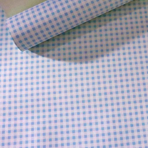 Papel de Parede Infantil Quadriculado Azul - Medidas: 10 metros x 53 cm