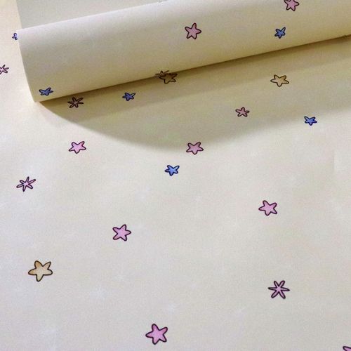 Papel de Parede Infantil Estrelas - Medidas: 10 metros x 53 cm