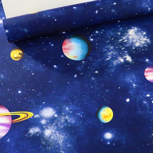 Papel de Parede Infantil Planetas - Medidas: 10 metros x 53 cm