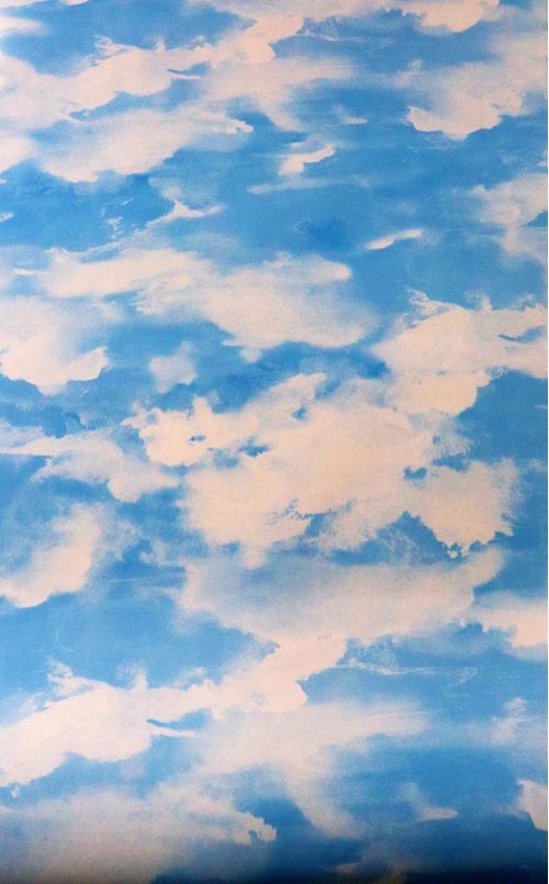 Papel de Parede Infantil Céu Azul Claro - Medidas: 10 metros x 53 cm